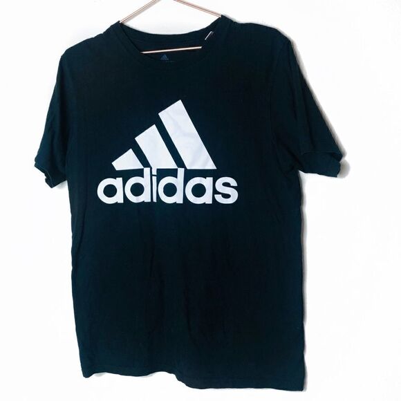 EUC Adidas Black Logo Go To Tee Medium - Picture 1 of 5
